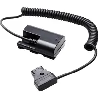 Caruba Insert de batterie factice LP E6 sur D Tap Câble d'alimentation (Batterie de l'appareil photo), Alimentation pour appareil photo, Noir
