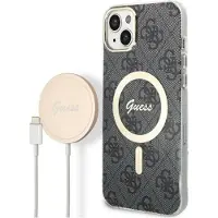GUESS Zestaw Gubpp14mh4eacsk+ Charger Iphone 14 Plus15 Plus 6.7 4g Print Phone Case Clair