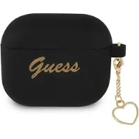 GUESS Gua3Lschsk Airpods 3 Coverczarny/Black Silicone Charm Heart Collection