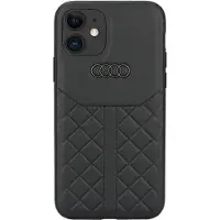 Audi Étui en cuir noir pour iPhone 12