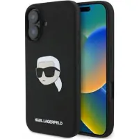 Karl Lagerfeld Liquid Silicone Karl Head Magsafe Iphone 16 Phone Case Noir
