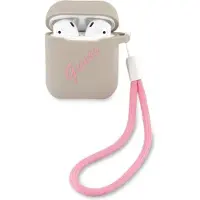 GUESS Guaca2Lsvsgp Airpods 1/2 Cover Grey Pink/Grey Pink Silicone Vintage
