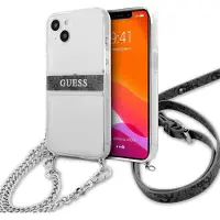 GUESS Guhcp13skc4gbsi Iphone 13 Mini 5.4 4g Strap Chain Phone Case Clair