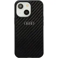 Audi Coque en fibre de carbone pour iPhone 14, noire