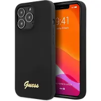 GUESS Guhcp13xlslmgbk Iphone 13 Pro Max 6.7 Silicone Phone Case Clair