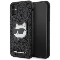 Karl Lagerfeld Coque iPhone 11 Glitter Choupette noire
