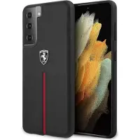 Ferrari Feosihcs21sbk S21 G991 Off Track Leather Nylon Stripe Phone Case Clair