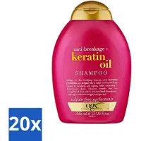 OGX 20 flacons de shampooing à l'huile de kératine anti-cassure - 385 ml - Pack avantage - 20 pièces