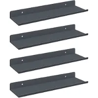 vidaXL Étagère Murale avec étagère 4 pcs Anthracite 30 x 9 x 2,5 cm