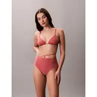 Calvin Klein Femmes, Bikini, Bas de maillot taille haute, Pink, Rouge, (XL)