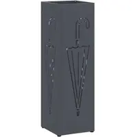 vidaXL Porte-parapluie Anthracite 15,5 x 15,5 x 49 cm Métal