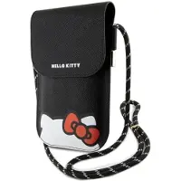 Hello Kitty Sac en cuir noir avec cordon