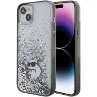 Karl Lagerfeld Coque transparente Choupette à paillettes liquides pour iPhone 15 Plus