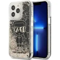 Karl Lagerfeld Coque Liquid Glitter noire pour iPhone 13 Pro Max