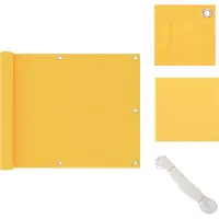 vidaXL Brise-vue pour balcon Jaune 75x600 cm Tissu Oxford - Parasols et protections solaires