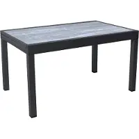 HABITAT ET JARDIN Table de jardin en aluminium extensible "Lagos" - 140/280 x 90 x 76 cm - Gris