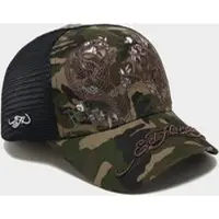 Ed Hardy Casquette Snake Trucker - Vert, Vert