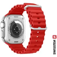 Swissten - Bandeau pour Apple Watch 42-49 mm (rouge)