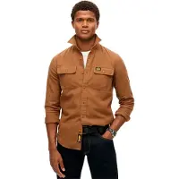 Superdry pour homme. M4010723A Surchemise Trailsman marron (M), Casuel, Coton, Manche longue