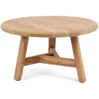 Bazar Bizar Table basse en bois de teck de couleur marron 80 x 80 x 45 cm