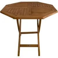Axi Sana Table De Jardin En Bois De Teck, Octogonale, Pliable | Pour Le Jardin | Ensemble De Salle À Manger Pour 4 Personnes | 100 X 100 X 75 Cm