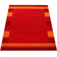 Paco Home Tapis salon à poils courts, motif ethnique géométrique, fait main, Gabbeh, dimensions 120 x 170 cm