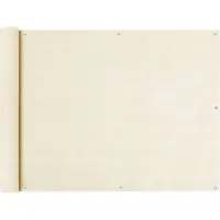 vidaXL Écran De Balcon Crème 90x300 Cm Pehd