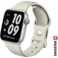 Swissten - Bracelet en silicone pour Apple Watch 42-49mm (gris st.)