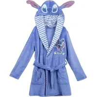 Cerda Stitch Coral Fleece Bathrobe Bleu 8 Years Fille