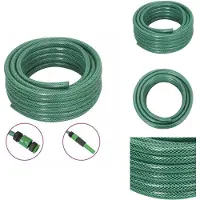 vidaXL Tuyau d'arrosage avec kit de raccords vert 0,6" 30 m PVC - Tuyaux d'arrosage
