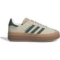 Adidas Originals Baskets basses 'Gazelle Bold' beige clair / or / vert foncé