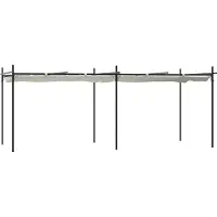 Syfax Pergola avec toit rétractable crème 589x292x230 cm