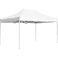 Syfax Tente de réception pliable Aluminium 4,5x3 m Blanc