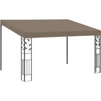 Syfax Belvédère mural 4x3x2,5 m Taupe