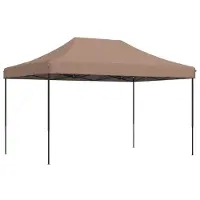 Syfax Tente de réception pliable escamotable marron 440x292x315 cm
