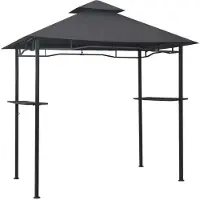 Syfax Belvédère de barbecue 240x150x255 cm Anthracite Acier