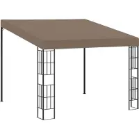 Syfax Belvédère mural 3x3 m Taupe Tissu