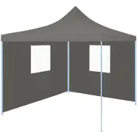 Syfax Tente de réception escamotable avec 2 parois 3x3 m Anthracite