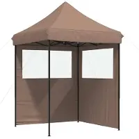 Syfax Tente de réception pliable escamotable avec 2 parois latérales