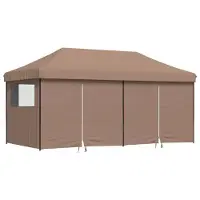 Syfax Tente de réception pliable escamotable avec 4 parois latérales
