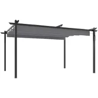 Syfax Tonnelle de jardin avec toit rétractable 4x3 m Anthracite