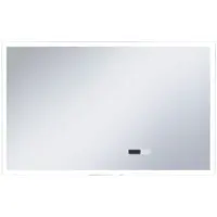 Syfax Miroir à LED et capteur tactile et affichage d'heure 100x60 cm