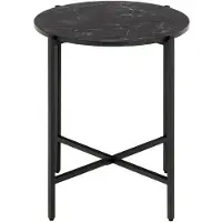 Ebuy24 Lamoine table d'angle noire.
