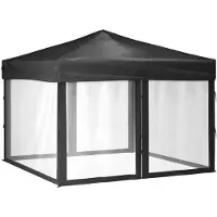 Syfax Tente de réception pliable avec parois Anthracite 3x3 m