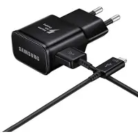 Samsung , Chargeur secteur 15W USB-A avec câble USB-C vers USB-A 1m, Noir