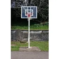 Softee Set 2 Paniers Minibasket Deluxe Monotube Tube 100 Fjas Avec Base Pour Ancrage Sans Planche Et Anneau