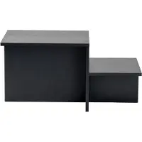 Skye Decor , Harmony - Wood Black, Tables basses, bois noir, 80 x 40 x 40 cm