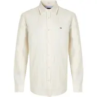 Tommy Hilfiger Dm0dm22761 Linen Long Sleeve Shirt Blanc 2XL Homme