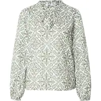 ONLY Chemisier 'ONLROANNE' olive / blanc