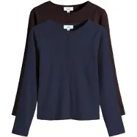 The Set Cardigan marine / brun foncé